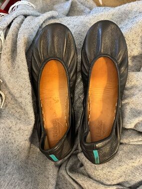 Tieks Black Leather Ballet Flats